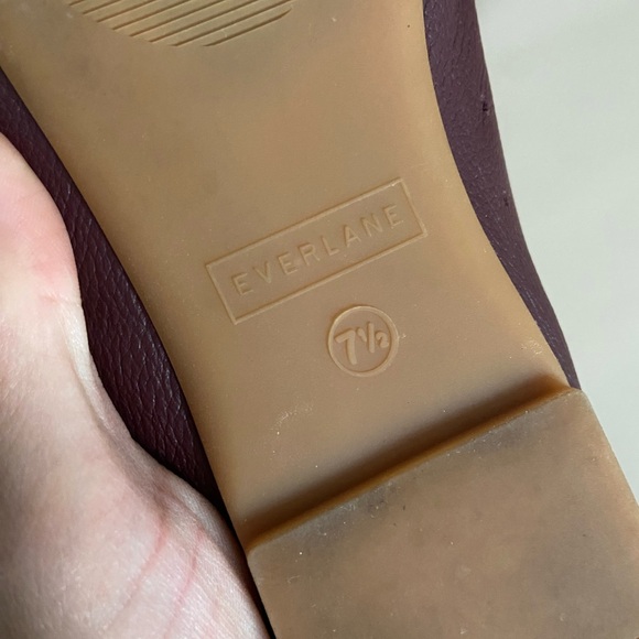 Everlane Chestnut/Burgundy Leather Glove Flats Size 7.5 - Picture 7 of 7